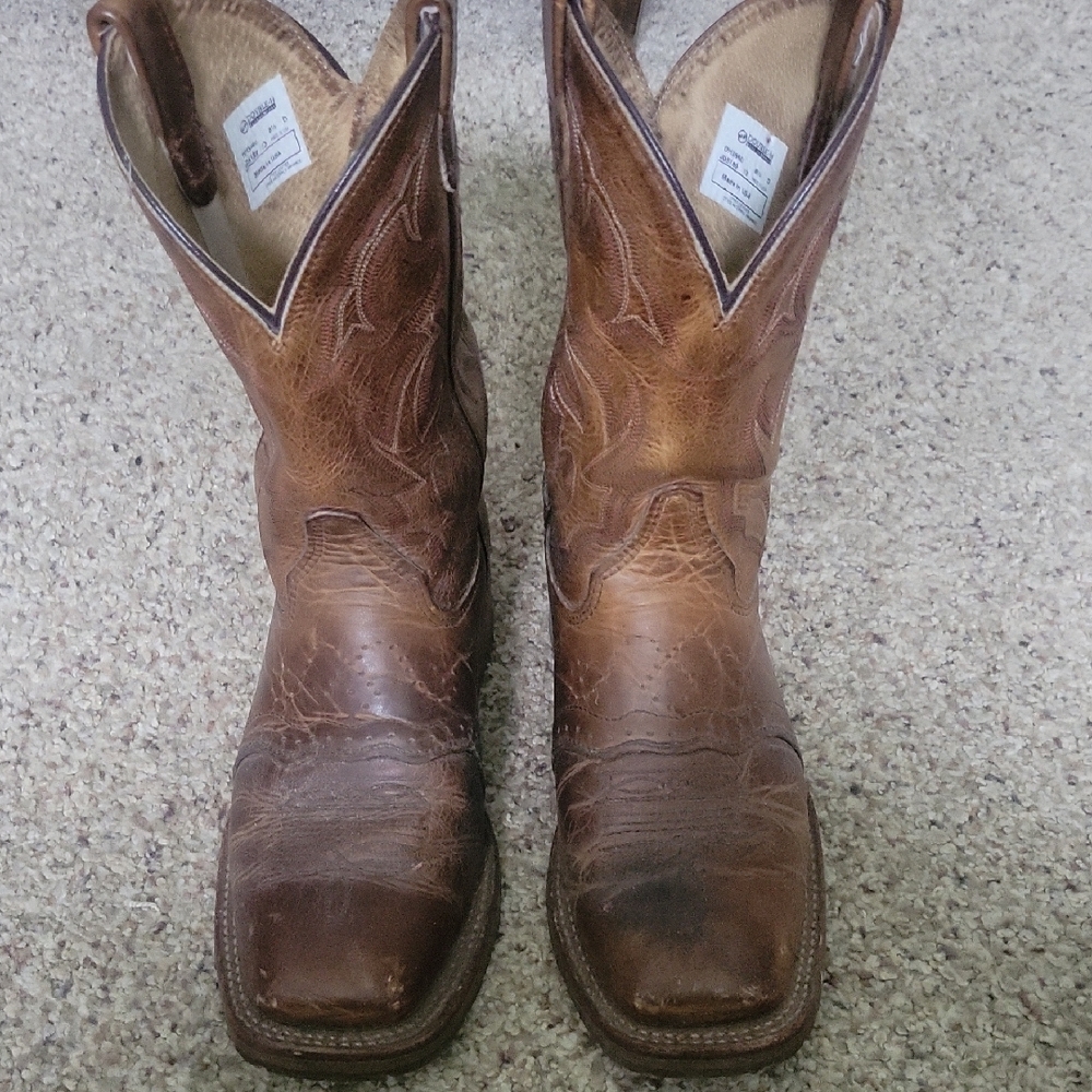 Double H Brown Leather Western Boots